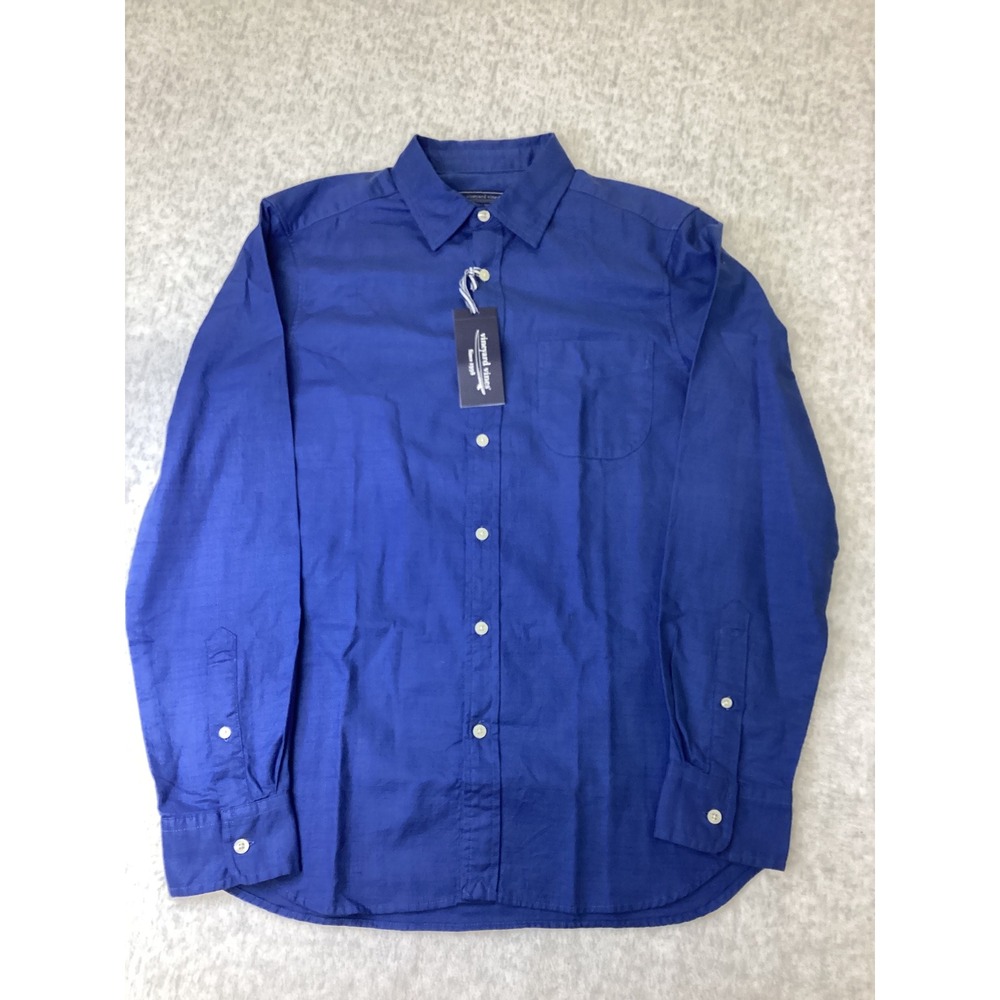 Vineyard Vines Mens Cisco Solid Island Slub Shirt Moonshine Blue 1W012888-461 S‎